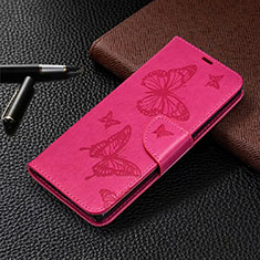 Leather Case Stands Flip Cover T07 Holder for Samsung Galaxy Note 20 5G Hot Pink