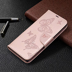 Leather Case Stands Flip Cover T07 Holder for Samsung Galaxy Note 20 5G Rose Gold