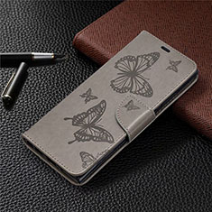 Leather Case Stands Flip Cover T07 Holder for Samsung Galaxy Note 20 Ultra 5G Gray