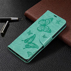 Leather Case Stands Flip Cover T07 Holder for Samsung Galaxy Note 20 Ultra 5G Green