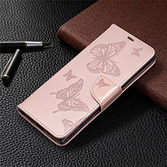 Leather Case Stands Flip Cover T07 Holder for Samsung Galaxy Note 20 Ultra 5G Rose Gold