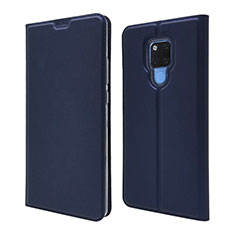 Leather Case Stands Flip Cover T08 Holder for Huawei Mate 20 X 5G Blue