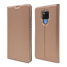 Leather Case Stands Flip Cover T08 Holder for Huawei Mate 20 X 5G Rose Gold
