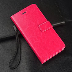 Leather Case Stands Flip Cover T08 Holder for Huawei Nova 5i Hot Pink