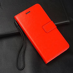 Leather Case Stands Flip Cover T08 Holder for Huawei P20 Lite (2019) Red