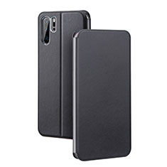 Leather Case Stands Flip Cover T08 Holder for Huawei P30 Pro Black