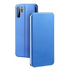 Leather Case Stands Flip Cover T08 Holder for Huawei P30 Pro Blue