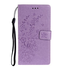 Leather Case Stands Flip Cover T08 Holder for Huawei P40 Pro Purple