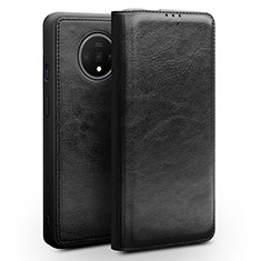 Leather Case Stands Flip Cover T08 Holder for OnePlus 7T Black
