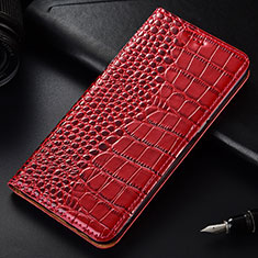 Leather Case Stands Flip Cover T08 Holder for OnePlus 7T Pro Red