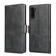 Leather Case Stands Flip Cover T08 Holder for Samsung Galaxy Note 10 5G Black