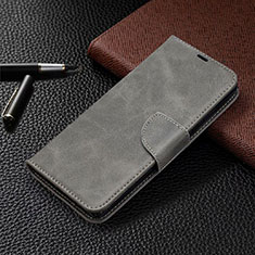 Leather Case Stands Flip Cover T08 Holder for Samsung Galaxy Note 20 5G Gray