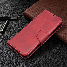 Leather Case Stands Flip Cover T08 Holder for Samsung Galaxy Note 20 5G Red