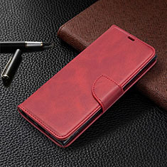 Leather Case Stands Flip Cover T08 Holder for Samsung Galaxy Note 20 Ultra 5G Red