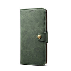 Leather Case Stands Flip Cover T08 Holder for Samsung Galaxy S10e Green