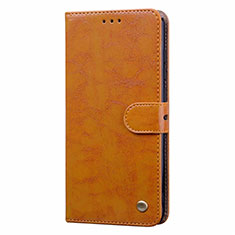 Leather Case Stands Flip Cover T08 Holder for Xiaomi Redmi 10X 4G Orange