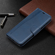 Leather Case Stands Flip Cover T08 Holder for Xiaomi Redmi 9A Blue