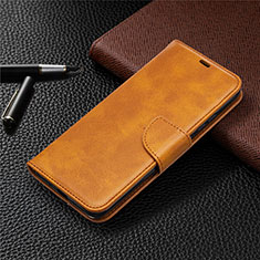 Leather Case Stands Flip Cover T08 Holder for Xiaomi Redmi 9i Orange