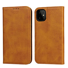 Leather Case Stands Flip Cover T09 Holder for Apple iPhone 11 Orange