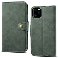 Leather Case Stands Flip Cover T09 Holder for Apple iPhone 11 Pro Green
