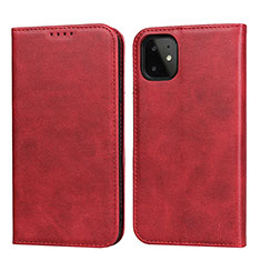 Leather Case Stands Flip Cover T09 Holder for Apple iPhone 11 Red