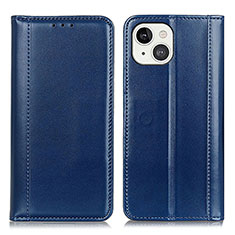 Leather Case Stands Flip Cover T09 Holder for Apple iPhone 13 Blue