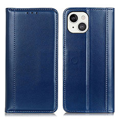 Leather Case Stands Flip Cover T09 Holder for Apple iPhone 13 Mini Blue