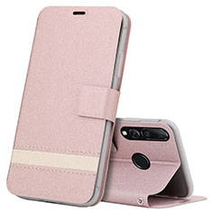 Leather Case Stands Flip Cover T09 Holder for Huawei Honor 20i Rose Gold