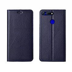 Leather Case Stands Flip Cover T09 Holder for Huawei Honor View 20 Blue