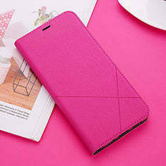 Leather Case Stands Flip Cover T09 Holder for Huawei Mate 20 Hot Pink