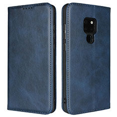 Leather Case Stands Flip Cover T09 Holder for Huawei Mate 20 X 5G Blue