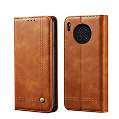 Leather Case Stands Flip Cover T09 Holder for Huawei Mate 30 5G Orange