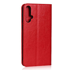 Leather Case Stands Flip Cover T09 Holder for Huawei Nova 5 Pro Red