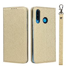 Leather Case Stands Flip Cover T09 Holder for Huawei P30 Lite Gold
