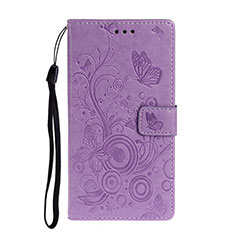 Leather Case Stands Flip Cover T09 Holder for Huawei P40 Pro Purple