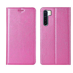 Leather Case Stands Flip Cover T09 Holder for Oppo Find X2 Lite Pink