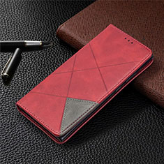 Leather Case Stands Flip Cover T09 Holder for Samsung Galaxy Note 20 Ultra 5G Red