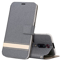 Leather Case Stands Flip Cover T09 Holder for Xiaomi Mi 9T Pro Gray