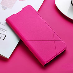 Leather Case Stands Flip Cover T09 Holder for Xiaomi Mi A3 Hot Pink