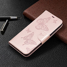 Leather Case Stands Flip Cover T09 Holder for Xiaomi Redmi 9A Rose Gold