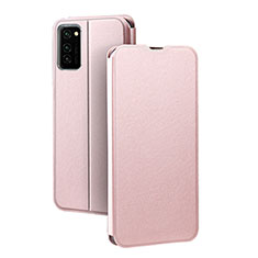 Leather Case Stands Flip Cover T10 Holder for Huawei Honor V30 Pro 5G Rose Gold