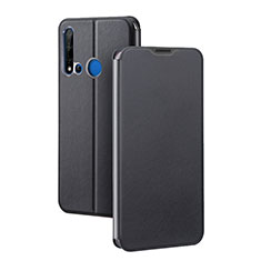 Leather Case Stands Flip Cover T10 Holder for Huawei P20 Lite (2019) Black