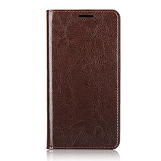 Leather Case Stands Flip Cover T10 Holder for Huawei P40 Brown
