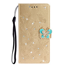 Leather Case Stands Flip Cover T10 Holder for Huawei P40 Pro Gold