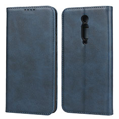 Leather Case Stands Flip Cover T10 Holder for Xiaomi Mi 9T Pro Blue