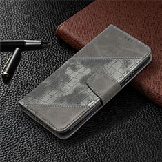 Leather Case Stands Flip Cover T10 Holder for Xiaomi Redmi 9A Gray