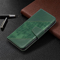 Leather Case Stands Flip Cover T10 Holder for Xiaomi Redmi 9A Green