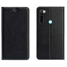 Leather Case Stands Flip Cover T10 Holder for Xiaomi Redmi Note 8 Black