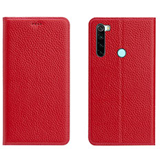 Leather Case Stands Flip Cover T10 Holder for Xiaomi Redmi Note 8T Red