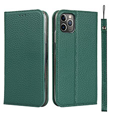 Leather Case Stands Flip Cover T11 Holder for Apple iPhone 11 Pro Max Green